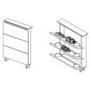 Scarpiera Hosoi 1341 Birex disegno tecnico