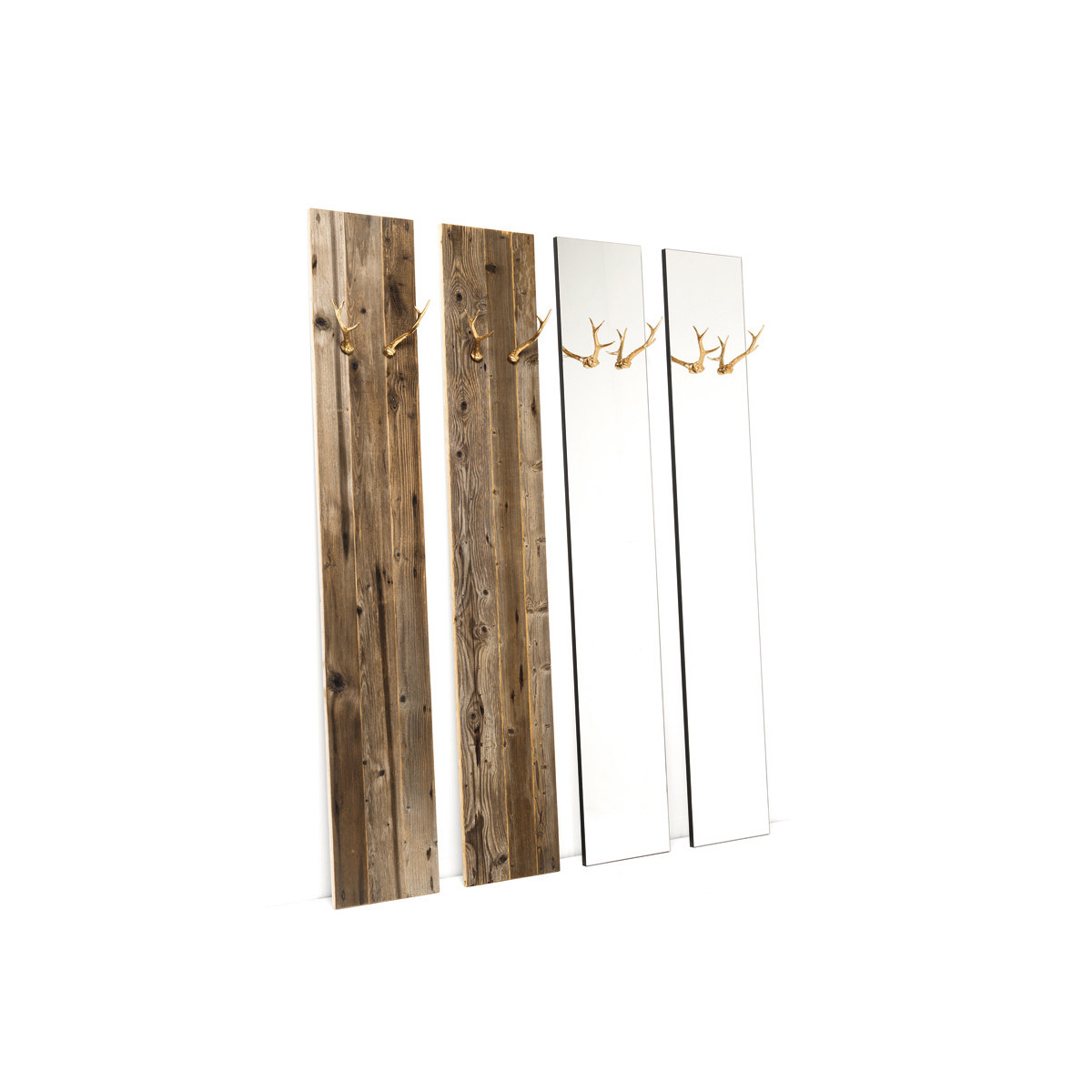 Zeller 13583 Appendiabiti a parete in legno di bambù 60x24x24 cm 