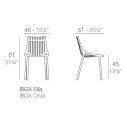 Ibiza Sedia Vondom dimensioni