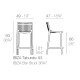 Ibiza Sgabello da bar 64,5 cm Vondom dimensioni