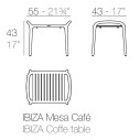 Ibiza Tavolino Vondom dimensioni