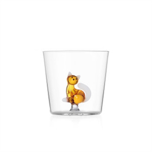 Tabby Cat Tumbler Gatto ambra con coda bianca