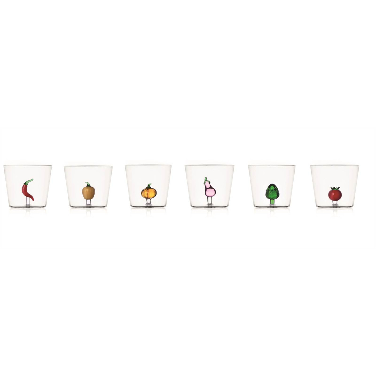 Vegetables Set 6 tumbler assortiti