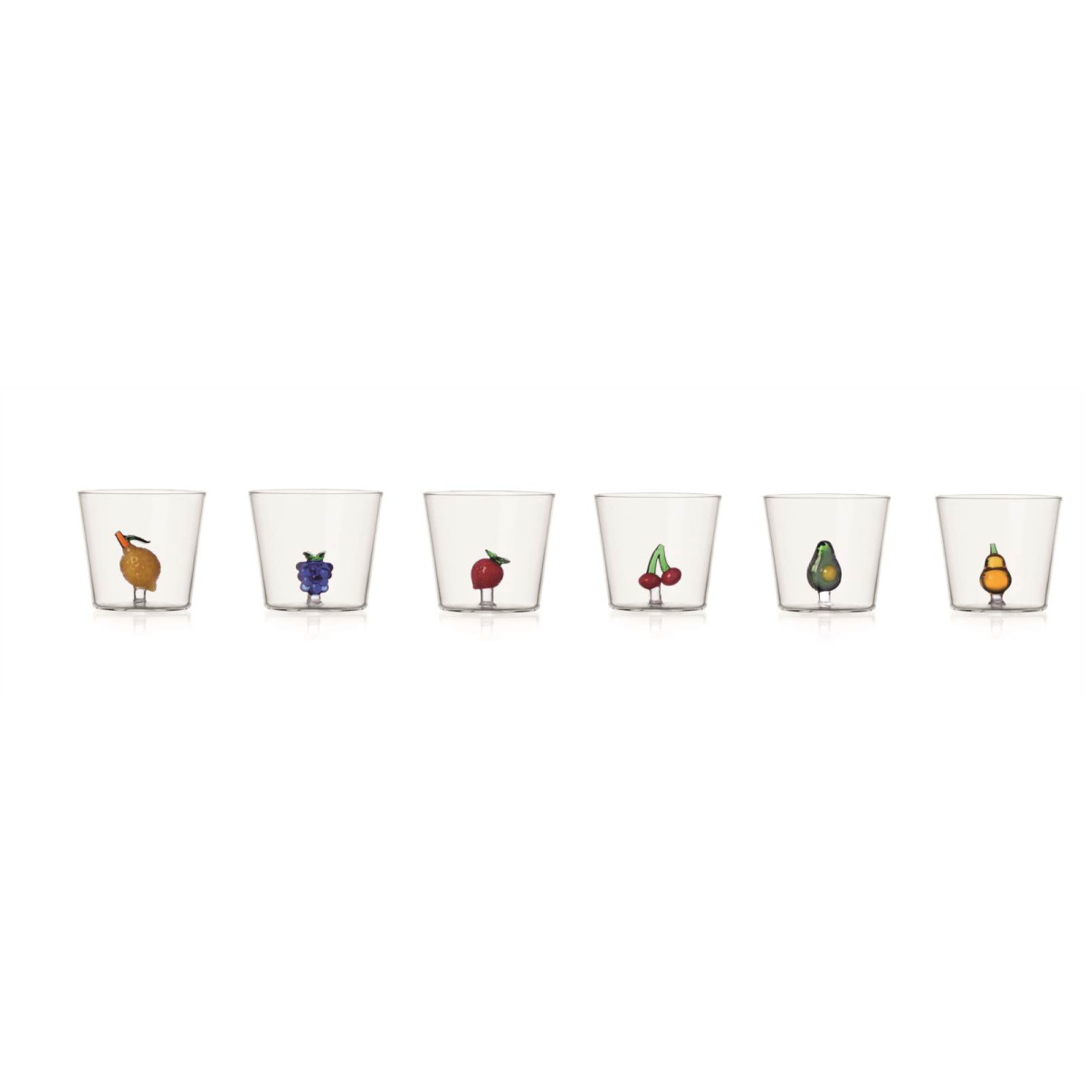 Fruits & Flowers Set 6 tumbler assortiti