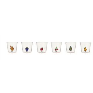 Fruits & Flowers Set 6 tumbler assortiti