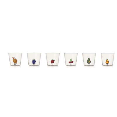 Fruits & Flowers Set 6 Tumbler assortiti