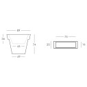 Il Vaso H 74 Slide Design dimensioni 