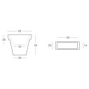 Il Vaso H 55 Slide Design dimensioni