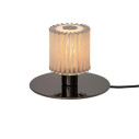 In The Sun Table 220 Lampada da tavolo DCW éditions vista Nero-Argento accesa