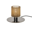 In The Sun Table 220 Lampada da tavolo DCW éditions vista Argento-Oro accesa