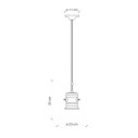 Lampada Industrial C1691 Retrò Ferroluce dimensioni