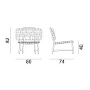 Inout 856 Sedia lounge Gervasoni dimensioni