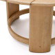 Tavolo rotondo Xoriguer in legno massiccio di eucalipto Ø140 cm FSC 100% Kavehome dettaglio