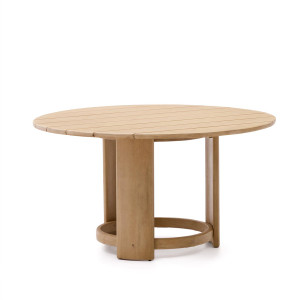 Tavolo rotondo Xoriguer in legno massiccio di eucalipto Ø140 cm FSC 100%