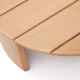 Tavolino da salotto Xoriguer in legno massiccio di eucalipto Ø95 cm FSC 100% Kavehome dettaglio
