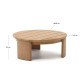 Tavolino da salotto Xoriguer in legno massiccio di eucalipto Ø95 cm FSC 100% Kavehome dimensioni