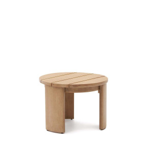 Tavolino da appoggio Xoriguer in legno massiccio di eucalipto Ø64,5 cm FSC 100%