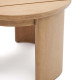 Tavolino da appoggio Xoriguer in legno massiccio di eucalipto Ø64,5 cm FSC 100% Kavehome dettaglio