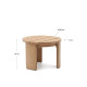 Tavolino da appoggio Xoriguer in legno massiccio di eucalipto Ø64,5 cm FSC 100% Kavehome dimensioni