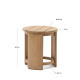 Tavolino da appoggio Xoriguer in legno massiccio di eucalipto Ø63,5 cm FSC 100% Kavehome dimensioni