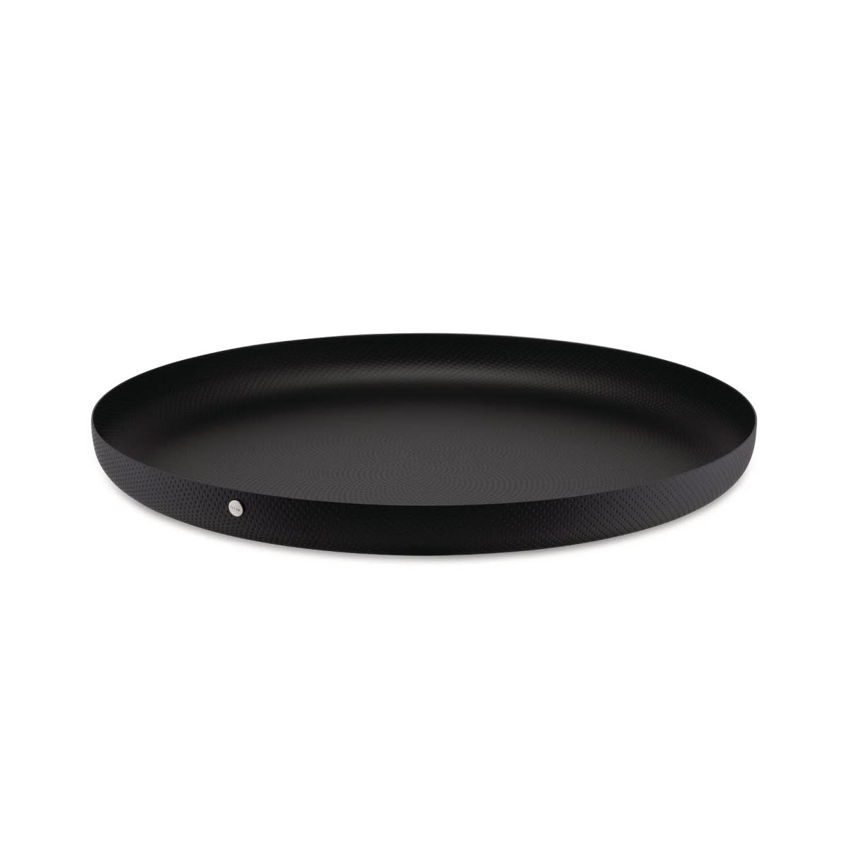 Alessi JM14/35 BT Vassoio rotondo in acciaio colorato Nero