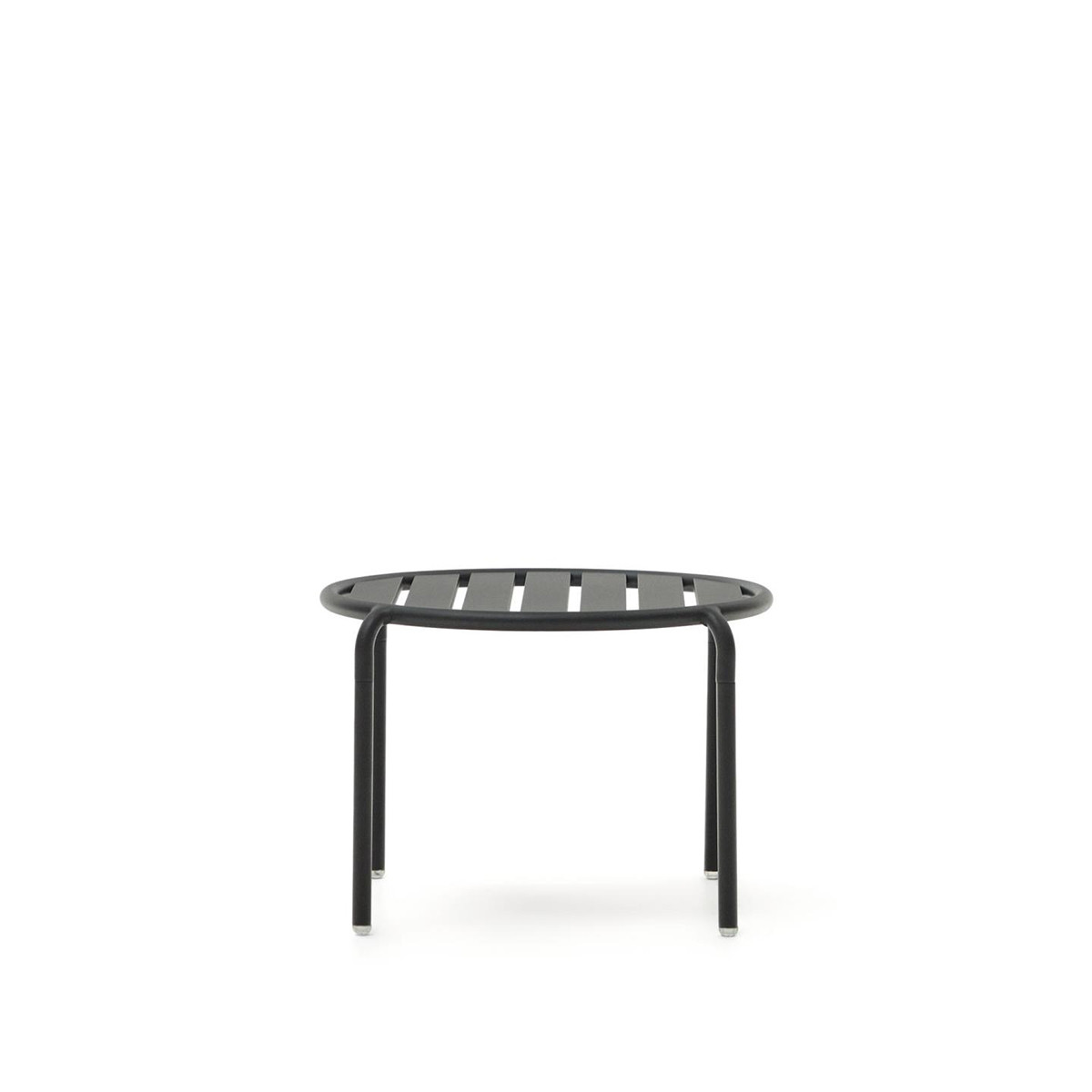 Tavolino da esterno Joncols in alluminio verniciato grigio Ø 60 cm