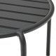 Tavolino da esterno Joncols in alluminio verniciato grigio Ø 60 cm Kave Home dettaglio
