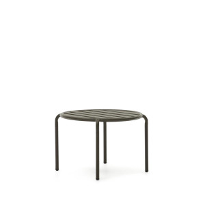 Tavolino da esterno Joncols in alluminio verniciato verde Ø 60 cm