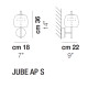 Jube AP S lampada da parete Vistosi dimensioni