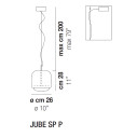 Jube SP P lampada a sospensione Vistosi dimensioni