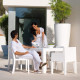 Jut Tavolo 90x90x75 Vondom ambientazione