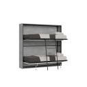 Letto a scomparsa Kando doppio Ityhome cemento aperto