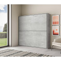Letto a scomparsa Kando doppio Ityhome cemento chiuso