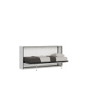 Letto a scomparsa Kando singolo Ityhome bianco frassino aperto 