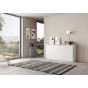 Letto a scomparsa Kando singolo Ityhome bianco frassino chiuso