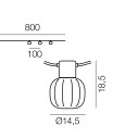 Kiki 3 elementi lampada da esterno Martinelli Luce dimensioni