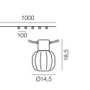 Kiki 5 elementi lampada da esterno Martinelli Luce dimensioni