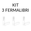 Antologia Composizione 4 Libreria vano TV Mogg accessorio kit 3 fermalibri