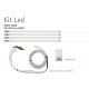 Ombrellone Alu Double Dark 3x6 Scolaro kit led