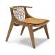 Knoll Citterio Klismos Poltroncina con schienale intrecciato naturale vista