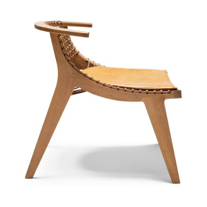 Knoll Citterio Klismos Poltroncina con schienale intrecciato naturale