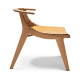 Knoll Citterio Klismos Poltroncina con schienale intrecciato naturale vista