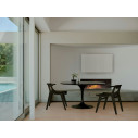 Knoll Citterio Klismos Sedia con braccioli e schienale intrecciato nero ambientazione
