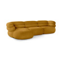 Knoll Biboni Divano a 3 posti con chaise longue destra vista