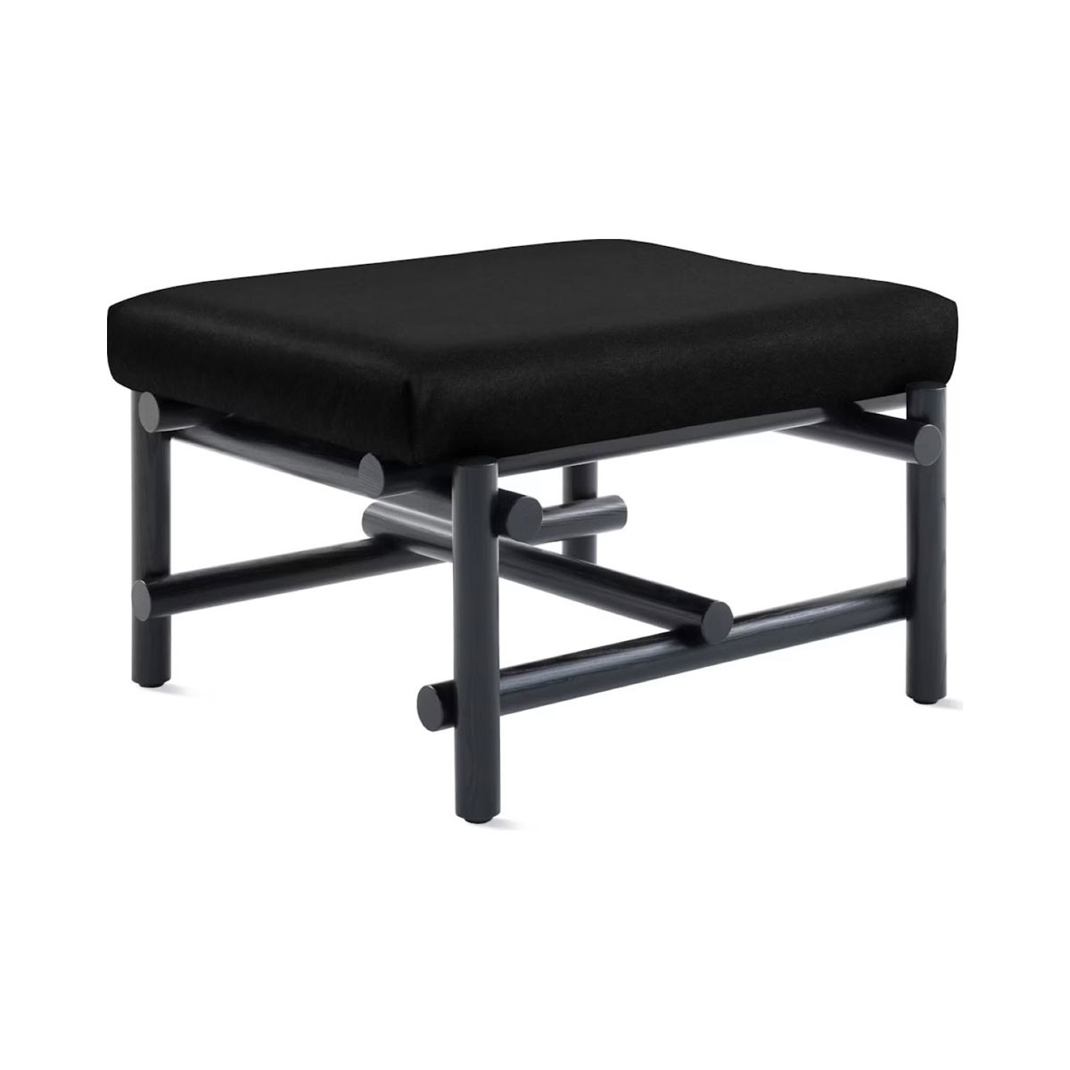 Knoll Muecke Pouf Ottomano Frassino Ebanizzato