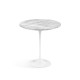 Knoll Saarinen Tavolino Tulip Ø 51 Marmo Statuarietto vista finitura poliestere brillante