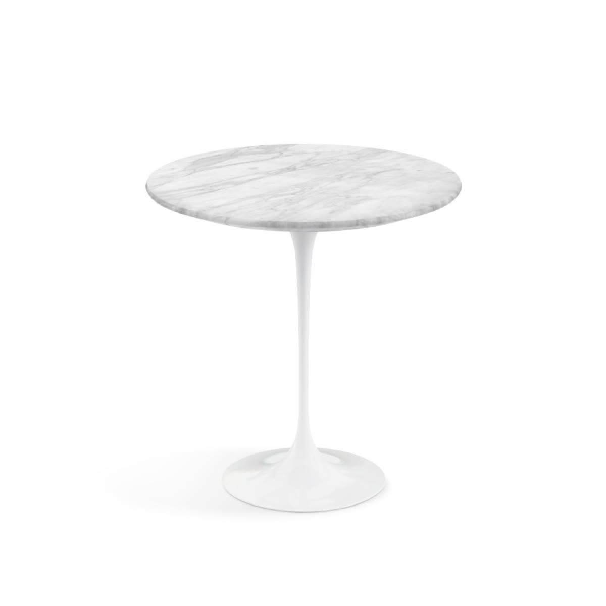 Knoll Saarinen Tavolino Tulip Ø 51 Marmo Statuarietto
