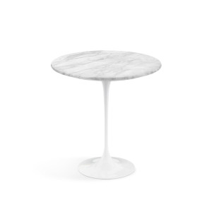 Knoll Saarinen Tavolino Tulip Ø 51 Marmo Statuarietto