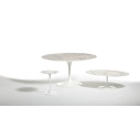 Knoll Saarinen Tavolo Tulip Ø 137 Marmo Statuarietto ambientazione