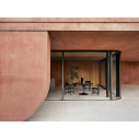 Knoll Saarinen Tavolo Tulip Ø 137 Laminato Nero ambientazione